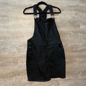 Black overall dress